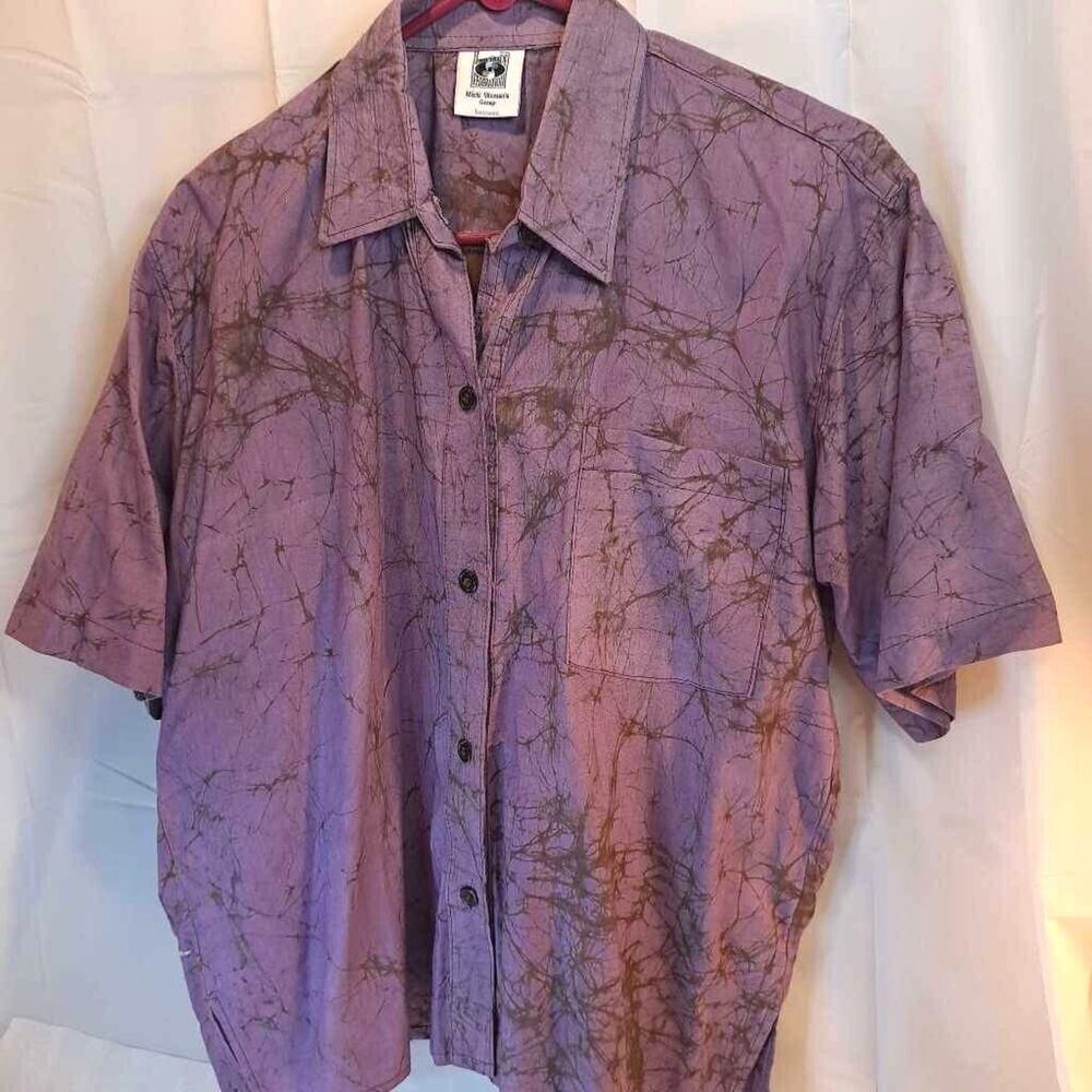 Fair Trade Federation Women's Shirt, Purple, Batik Zebra S